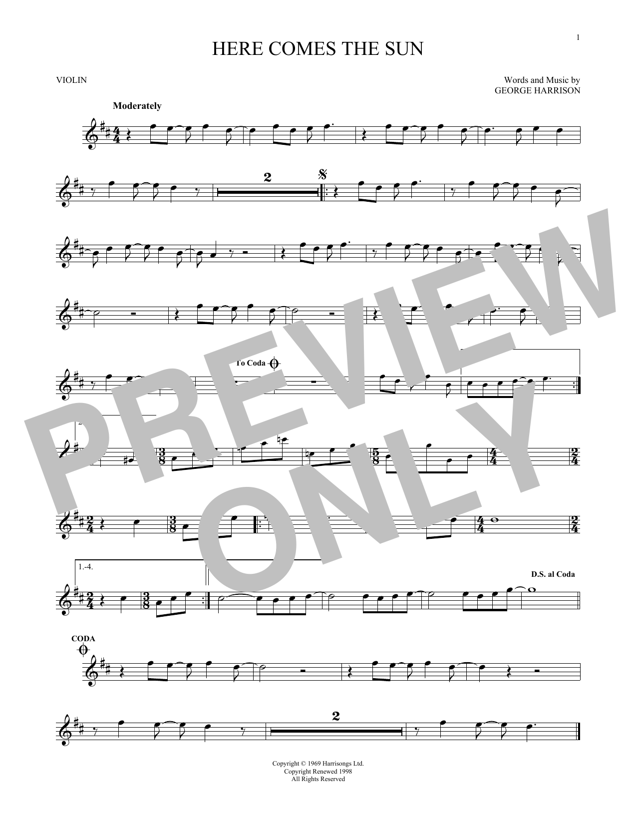 Product gallery: Page 1 of 1 Here Comes The Sun, The Beatles