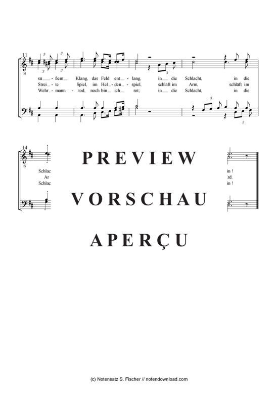 Product gallery: Page 3 of 3 Die Fahnen wehen frisch auf zur Schlacht , , (male choir)