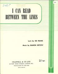 cover: I Can Read Between The Lines, Ramon Getzov