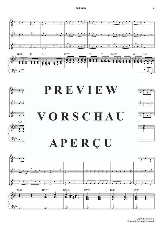 Produktgalerie: Seite 4 von 11 Küss Mich, Halt Mich, Lieb Mich, Egli, Beatrice, (Saxophon Trio AAA(T) + Klavier)