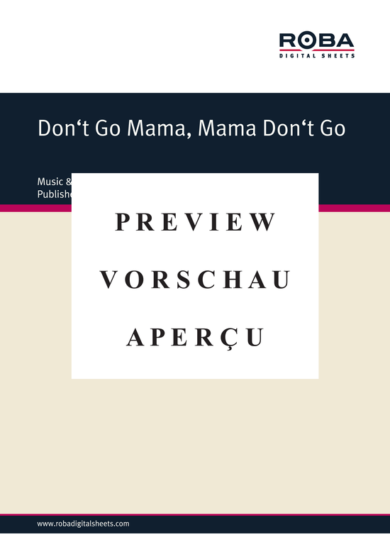 Produktgalerie: Seite 2 von 3 Don´t Go Mama, Mama Don´t Go , Emanuel, Klavier und Gesang