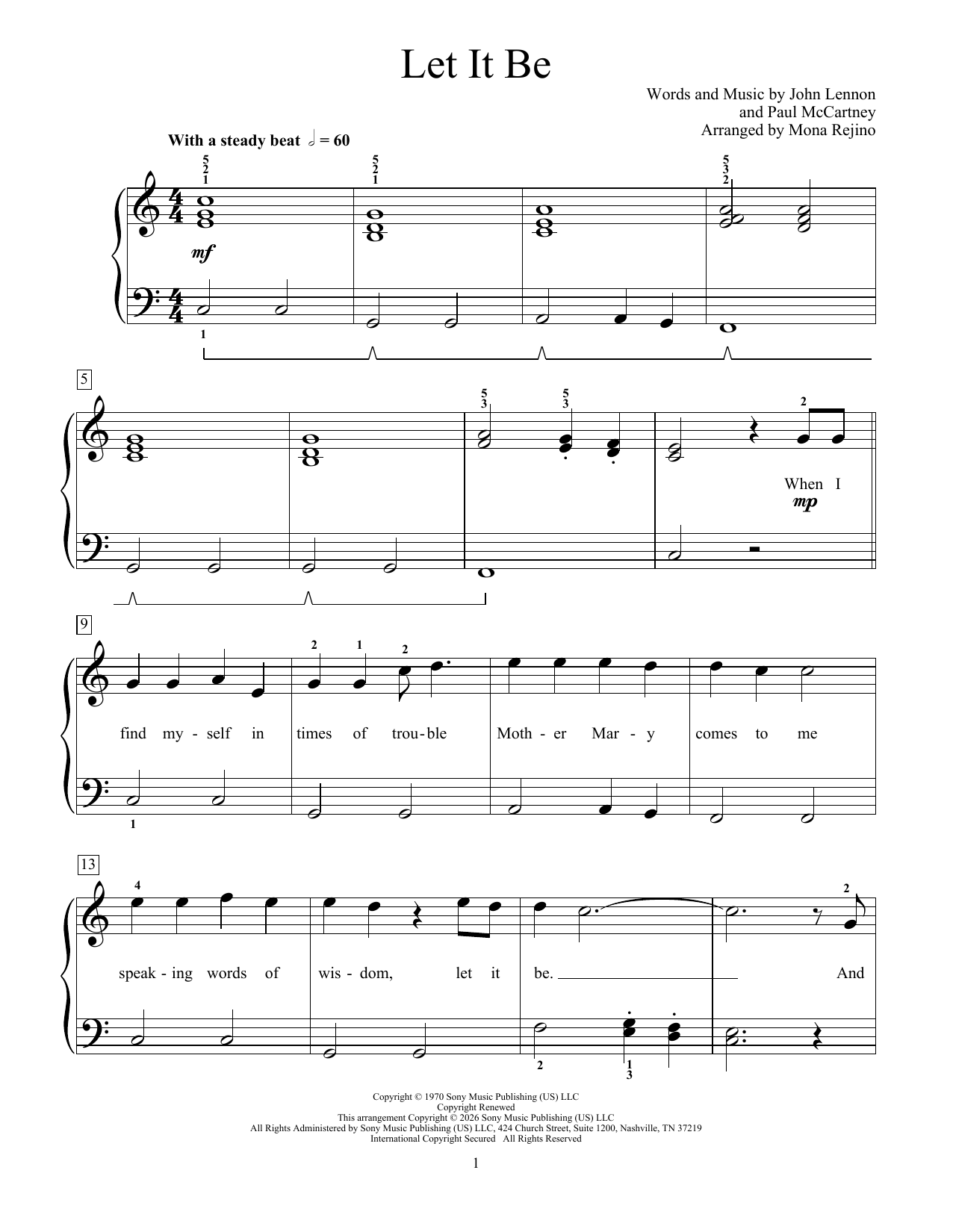 Produktgalerie: Seite 1 von 1 Let It Be, The Beatles, Klavier