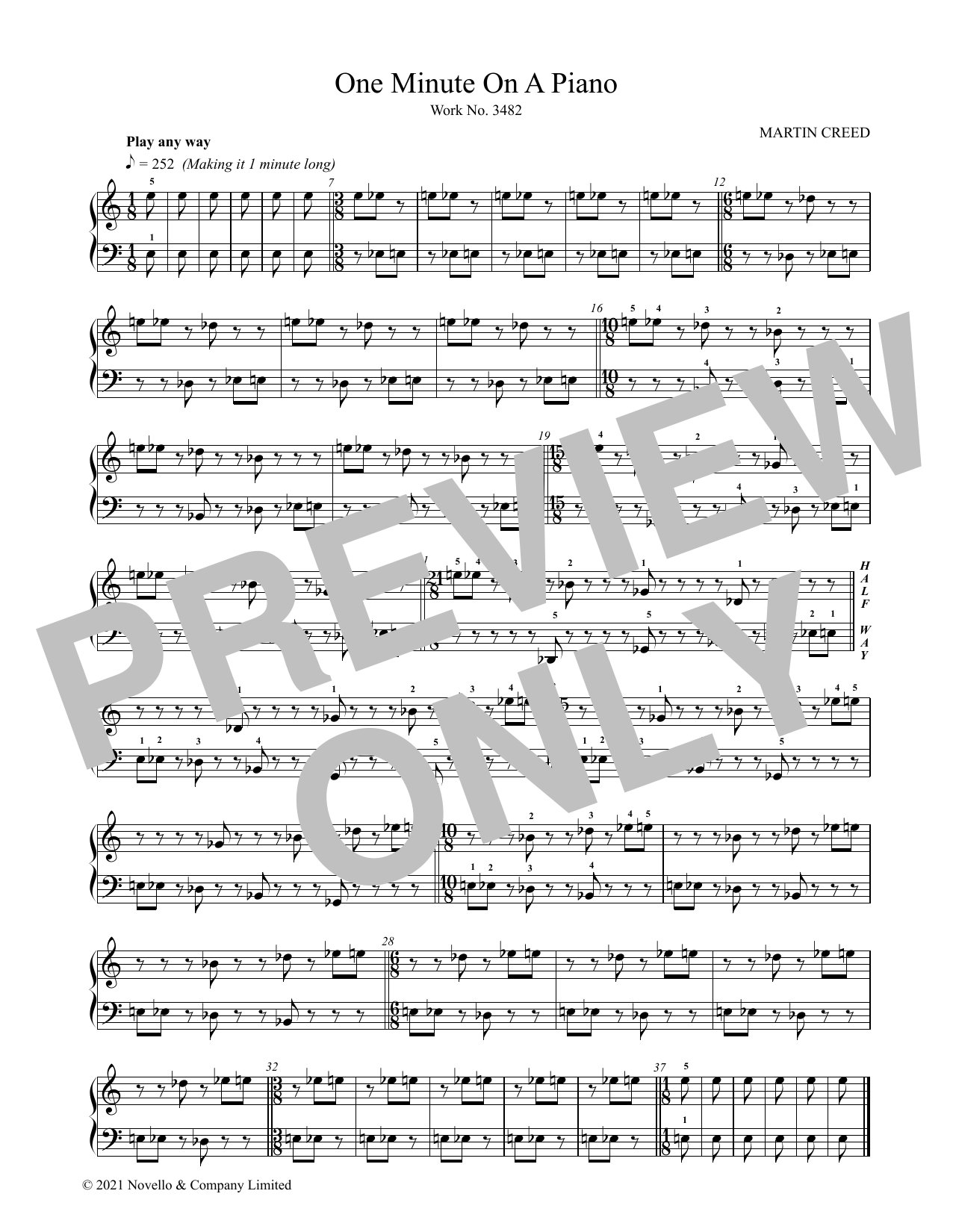 Product picture to: One Minute On A Piano