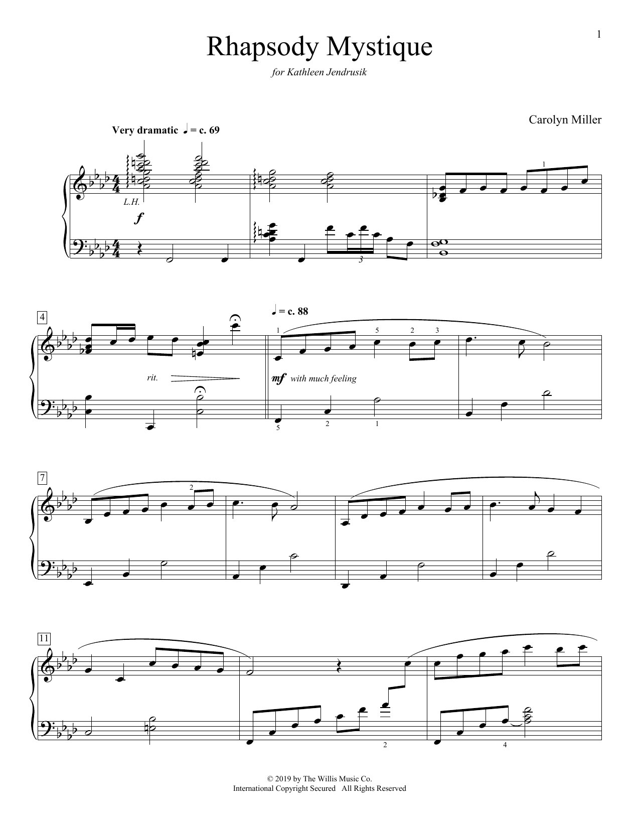 Produktgalerie: Seite 1 von 1 Rhapsody Mystique, Carolyn Miller, Klavier
