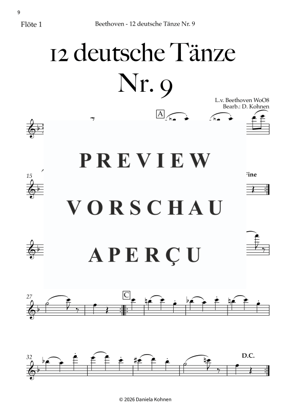 Produktgalerie: Seite 11 von 11 Deutscher Tanz Nr. 9, , Jugendkammerorchester