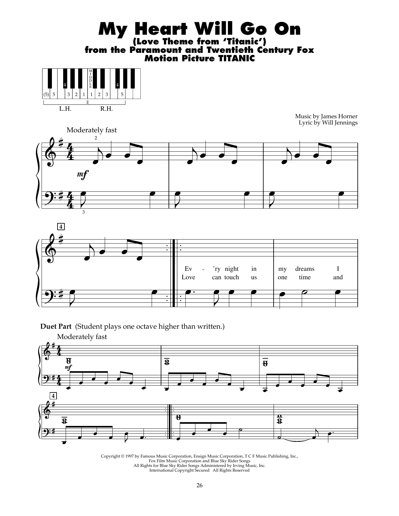 Produktbild zu: My Heart Will Go On (Love Theme from Titanic)