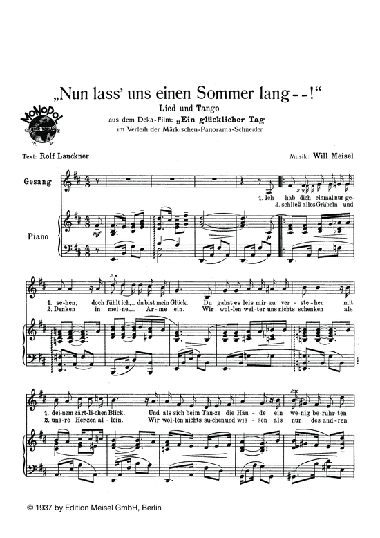 Produktbild zu: Nun lass uns einen Sommer langaus: Ein glücklicher Tag (Film)