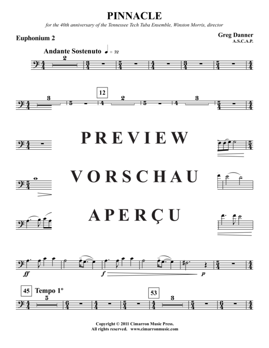 Product gallery: Page 16 of 21 Pinnacle , , (Tuba-Ensemble EEEETTTT)