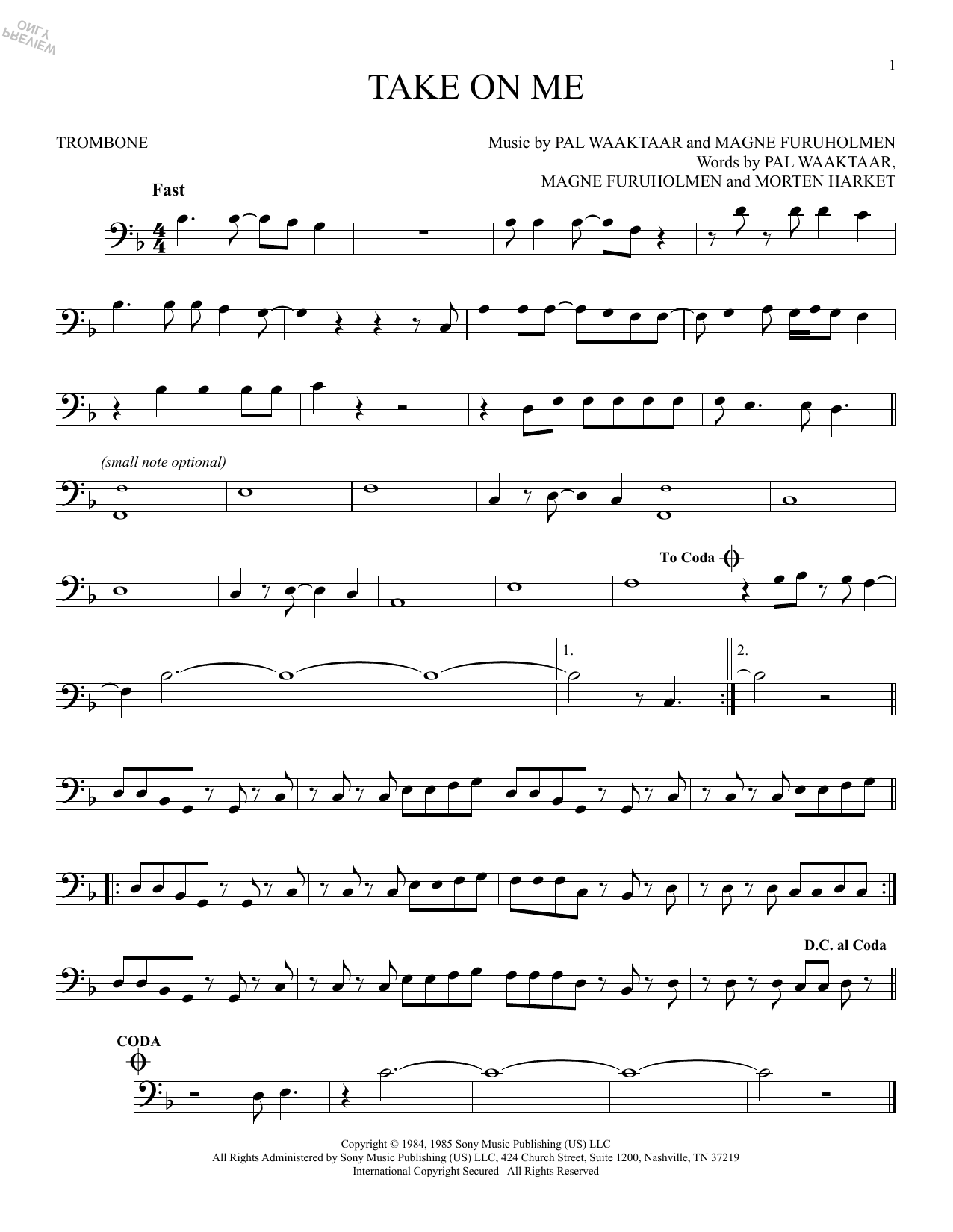 Product gallery: Page 1 of 1 Take On Me, a-ha