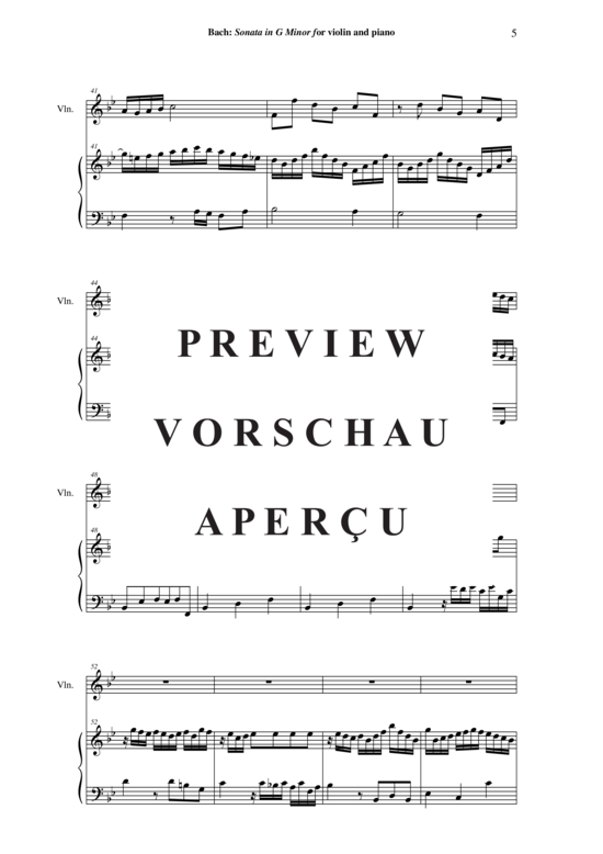 Product gallery: Page 6 of 21 Sonata in G-Moll, BWV 1020 , , (violin and piano)