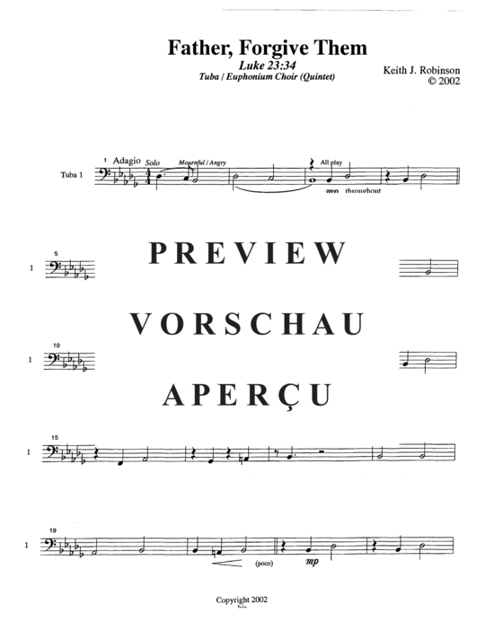 Product gallery: Page 17 of 21 Father Forgive Them , , (Tuba Quintet EETTT)