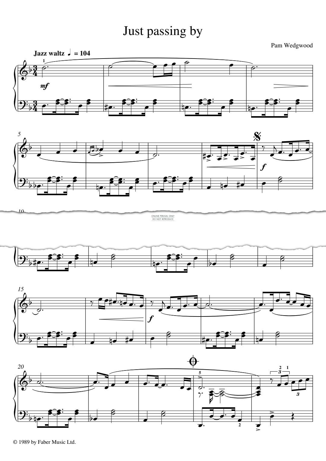 Produktbild zu: Just Passing By (from 'Jazzin' About')