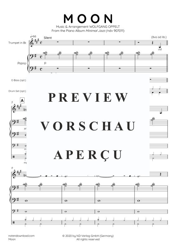 Produktgalerie: Seite 6 von 11 Moon, , Trompete in B und Klavier - E-Bass und Drum Set optional