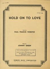 cover: Hold On To Love, Johnny Green