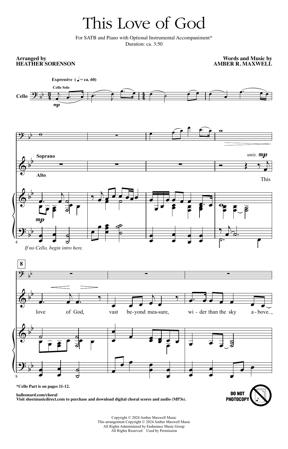 Produktgalerie: Seite 1 von 1 This Love Of God (arr. Heather Sorenson), Amber R. Maxwell, Chor