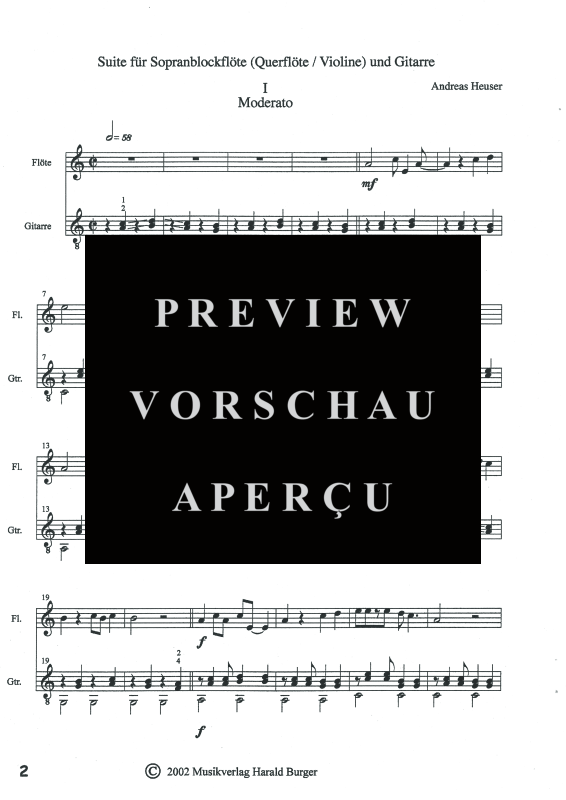 gallery: Suite, , Sopran Blockflöte/Querflöte/Violine und Gitarre