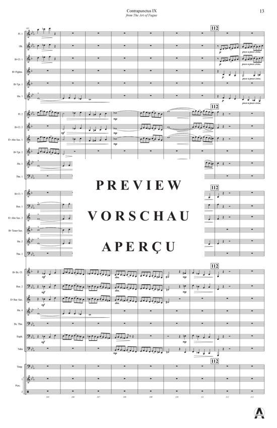 Produktgalerie: Seite 16 von 18 Contrapunctus 9 aus Kunst der Fuge , , (Concert Band)