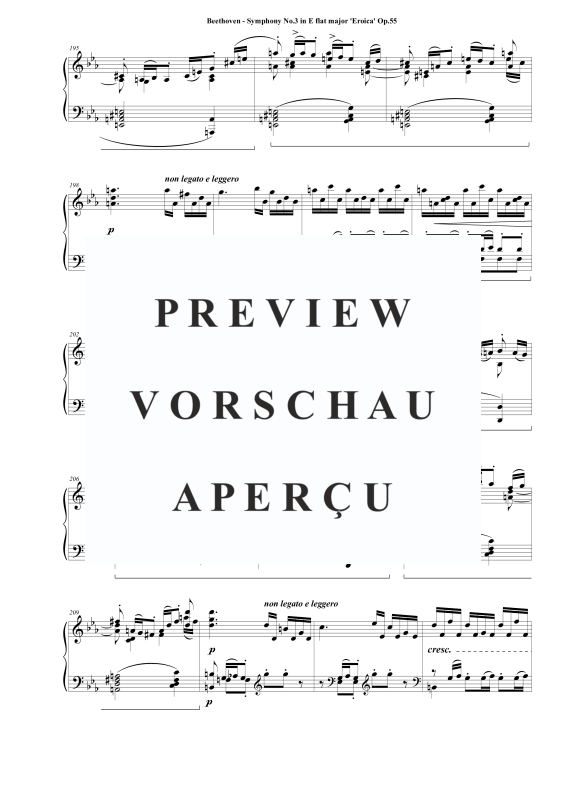 Produktgalerie: Seite 10 von 11 Symphony No.3 in E flat major ´Eroica´ Op.55 - Piano Version (Arr.Liszt), , Klavier Solo