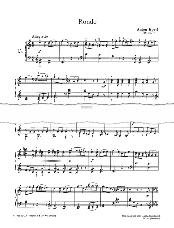 Produktgalerie: Seite 1 von 1 Rondo, Anton Eberl, Klavier