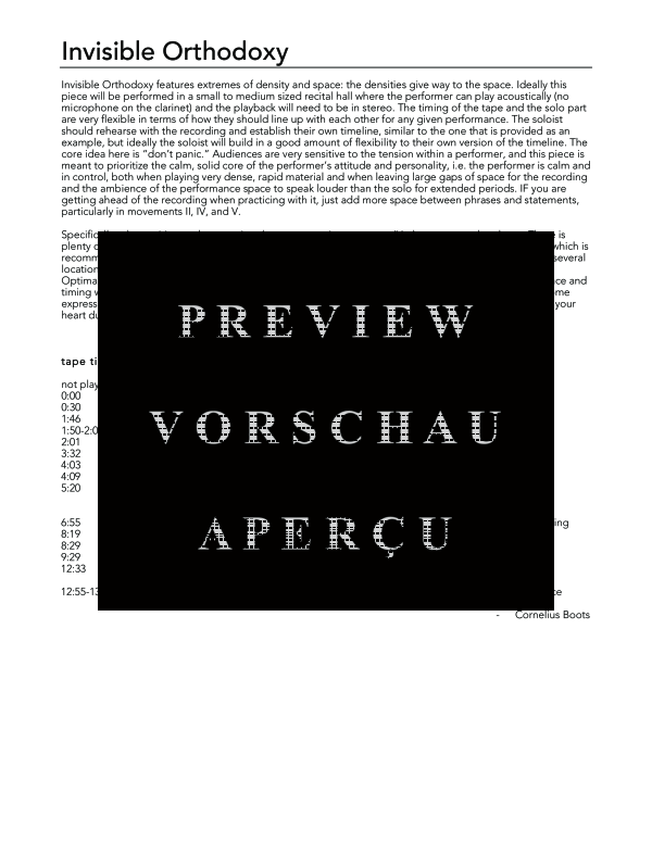 Product gallery: Page 4 of 10 Invisible Orthodoxy, , (clarinet and CD)