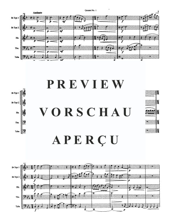 Produktgalerie: Seite 7 von 11 Quintet No. 1, , Blechbläserquintett