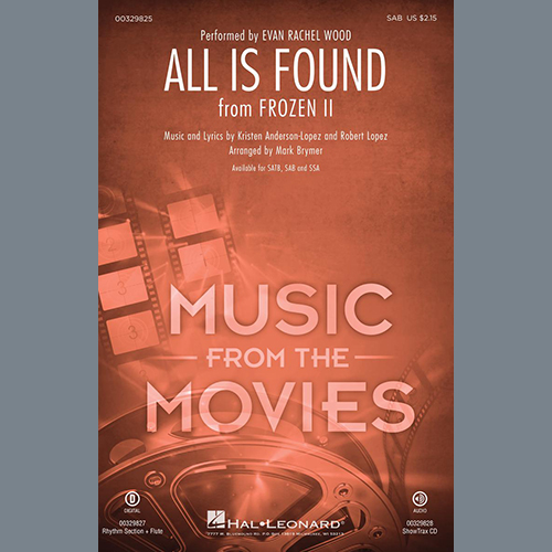 Product picture to: All Is Found (from Disney's Frozen 2) (arr. Mark Brymer)