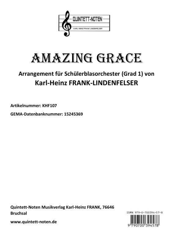 cover: Amazing Grace, , Youth Wind Orchestra