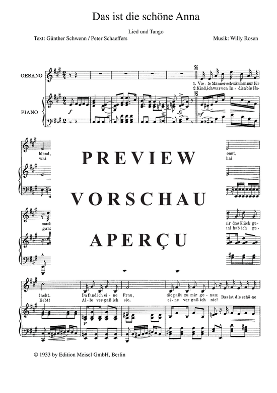 Produktgalerie: Seite 4 von 4 Das ist die schöne Anna, 	, Klavier und Gesang