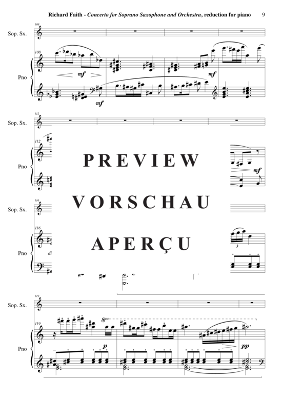 Product gallery: Page 10 of 21 Concerto für Sopran-Saxophon und Kammerorchester , , (soprano saxophone + piano)