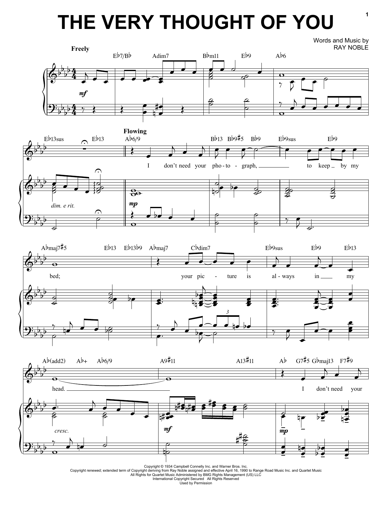 Product picture to: The Very Thought Of You [Jazz version] (arr. Brent Edstrom)