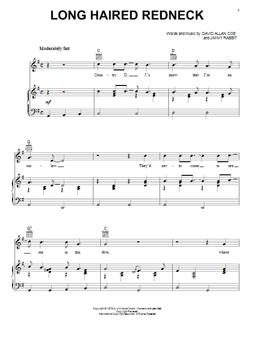 Product gallery: Page 1 of 1 Long Haired Redneck, David Allan Coe