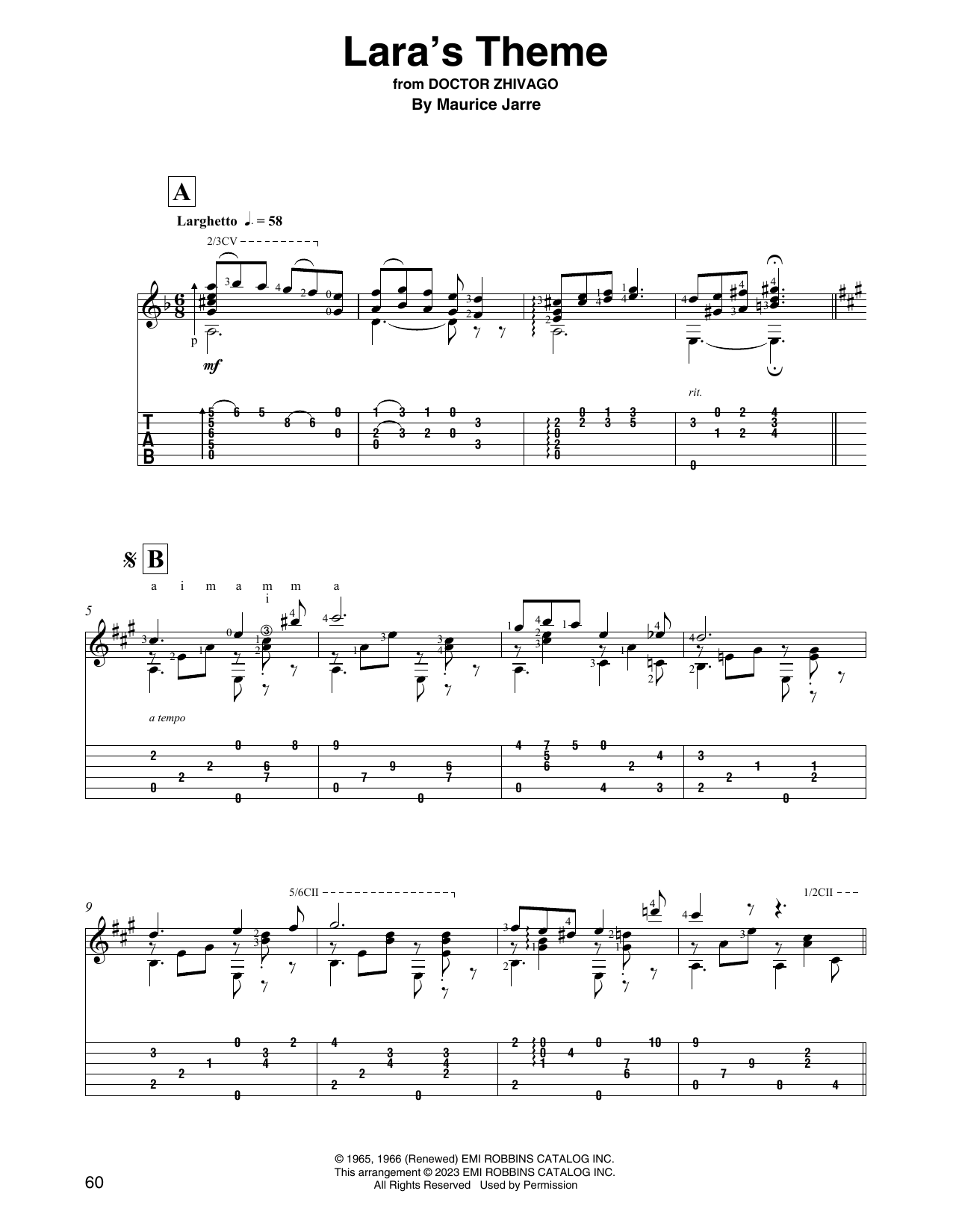 Product picture to: Lara's Theme (from Doctor Zhivago) (arr. David Jaggs)