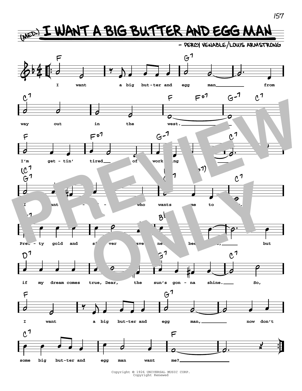Produktbild zu: I Want A Big Butter And Egg Man (arr. Robert Rawlins)