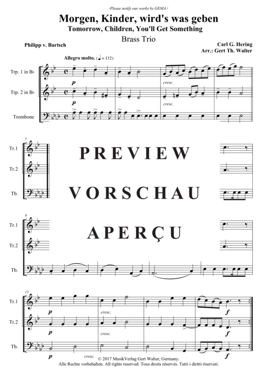 Produktbild zu: Morgen, Kinder, wird´s was geben Carl G. Hering