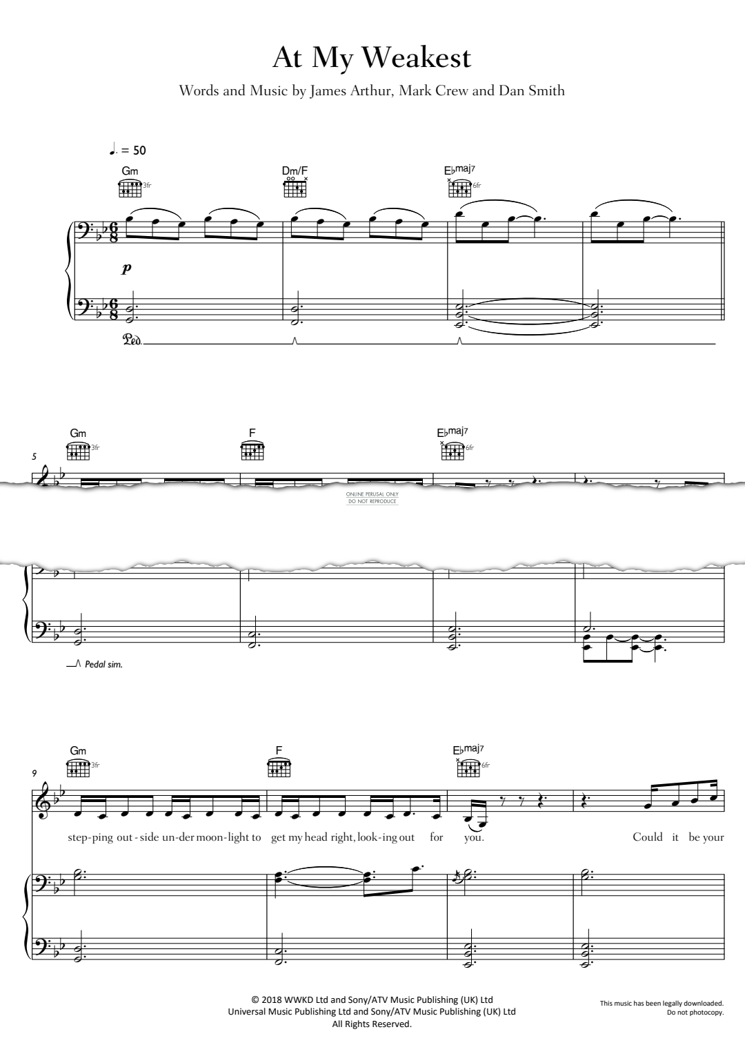 Produktgalerie: Seite 1 von 1 At My Weakest, James Arthur, Gesang, Gitarre, Klavier