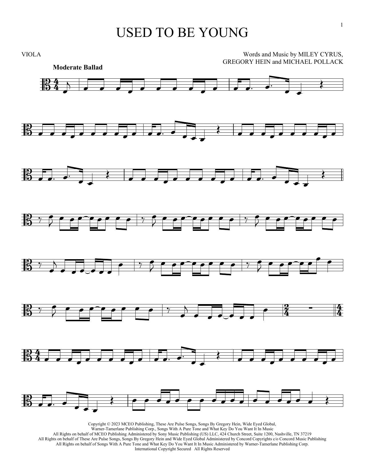 Product gallery: Page 1 of 1 Used To Be Young, Miley Cyrus