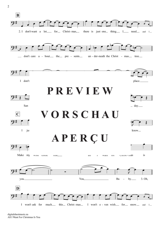 Produktgalerie: Seite 3 von 5 All I Want For Christmas Is You , Carey, Mariah, (Violoncello)