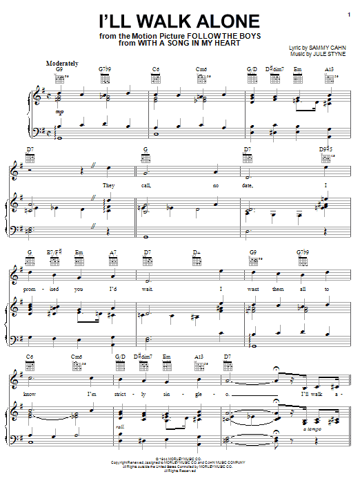 Product gallery: Page 1 of 1 I'll Walk Alone (from With A Song In My Heart), Jane Froman