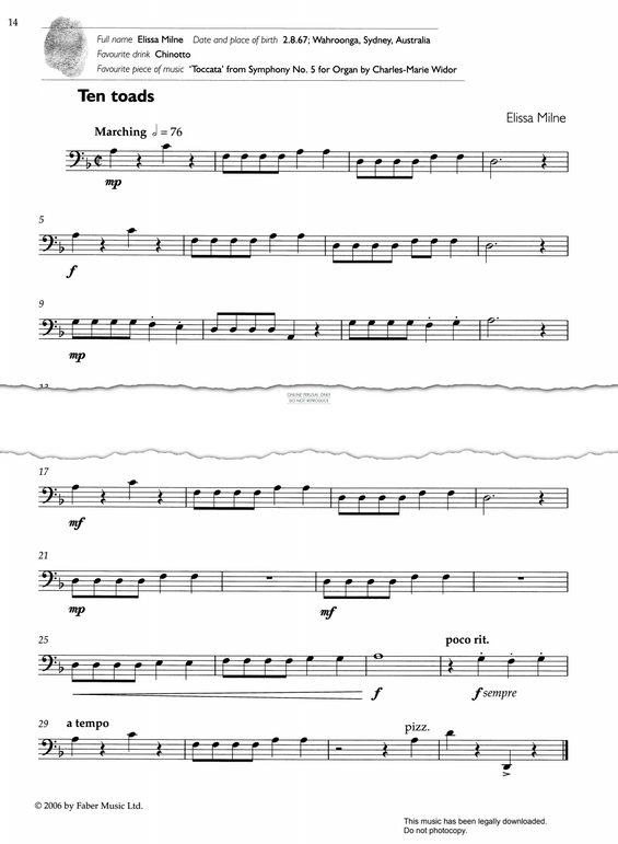Produktgalerie: Seite 1 von 1 Ten Toads, Elissa Milne, Klavier, Violoncello