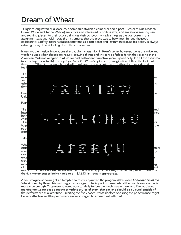 Product gallery: Page 4 of 11 Dream of Wheat, , (woodwind duet flute and clarinet/bass clarinet)