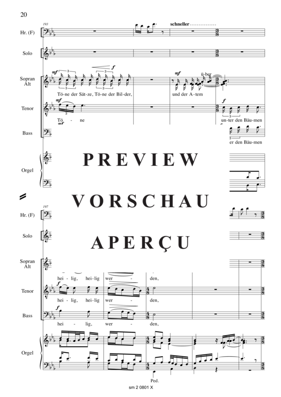 Product gallery: Page 21 of 21 Wenn die Nacht heilig wird , , (mezzo solo, horn, mixed choir + organ)