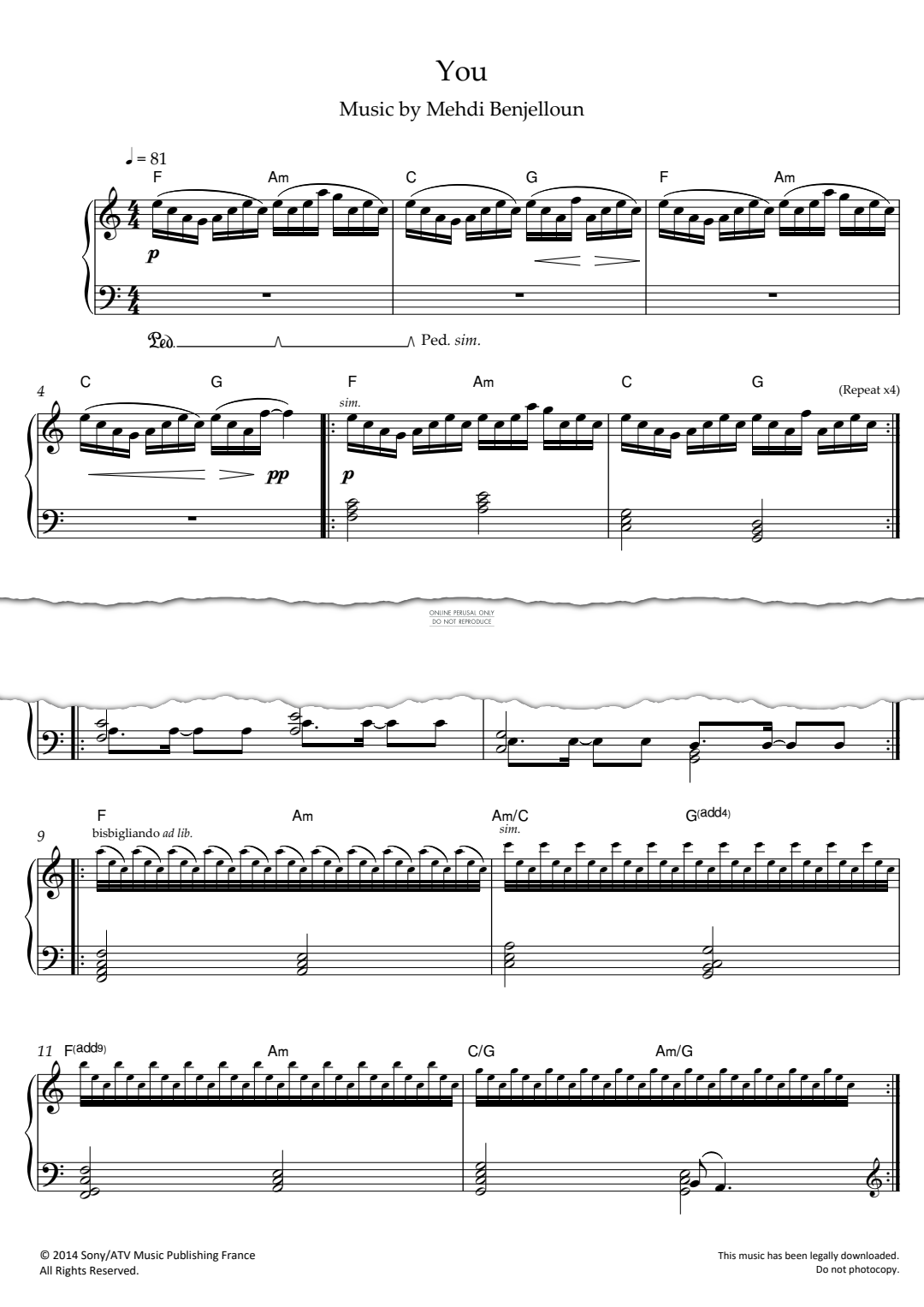 Produktgalerie: Seite 1 von 1 You, Petit Biscuit, Gesang, Gitarre, Klavier