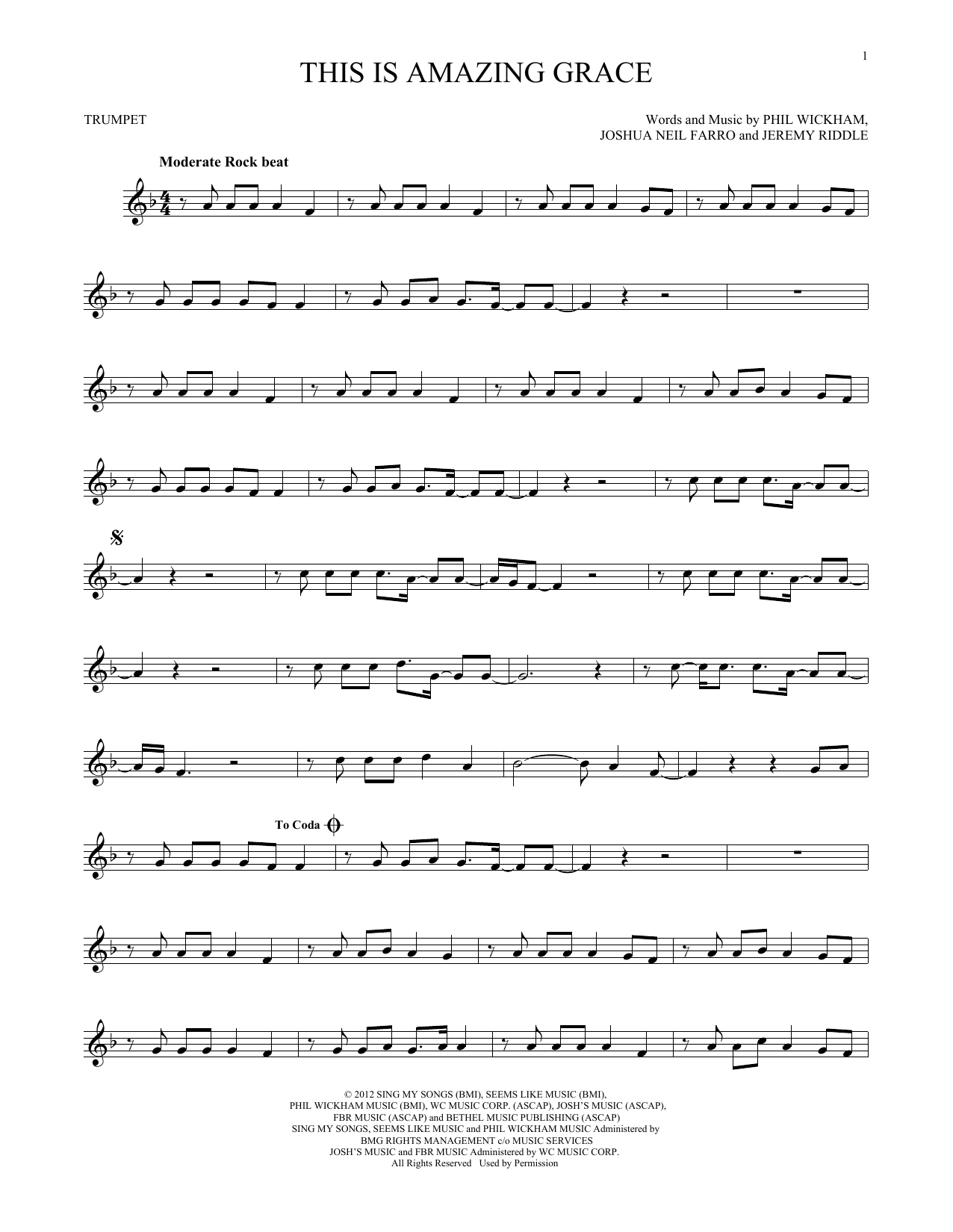 Produktgalerie: Seite 1 von 1 This Is Amazing Grace, Phil Wickham, Trompete