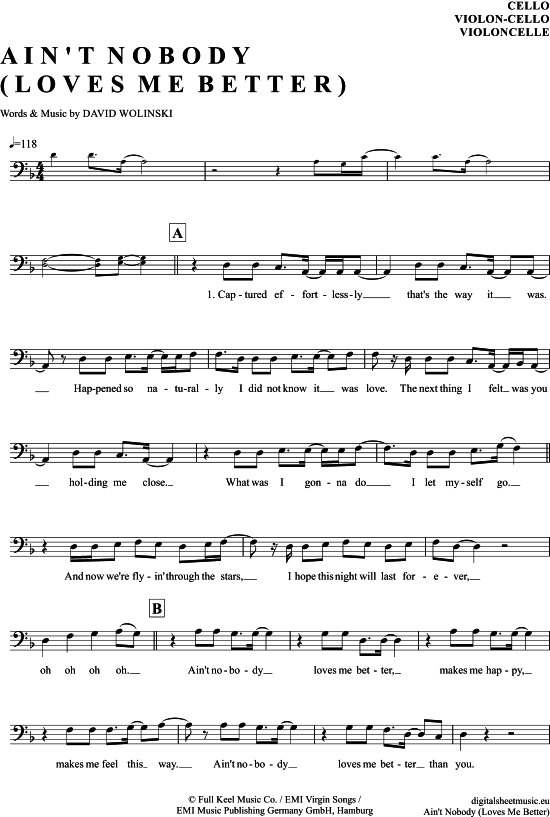 Produktbild zu: Ain´t nobody (loves me better) Felix Jaehn feat. Jasmine Thompson