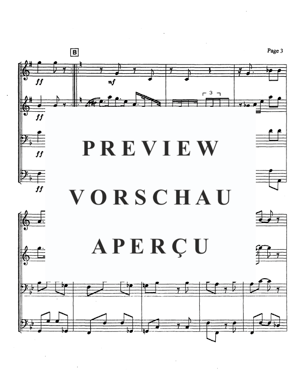 Produktgalerie: Seite 5 von 11 Cabbage Leaf Rag, , Blechbläser Quartett 2 Trompeten und 2 Posaunen