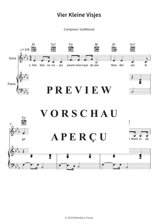 Produktbild zu: Vier Kleine Visjestraditional