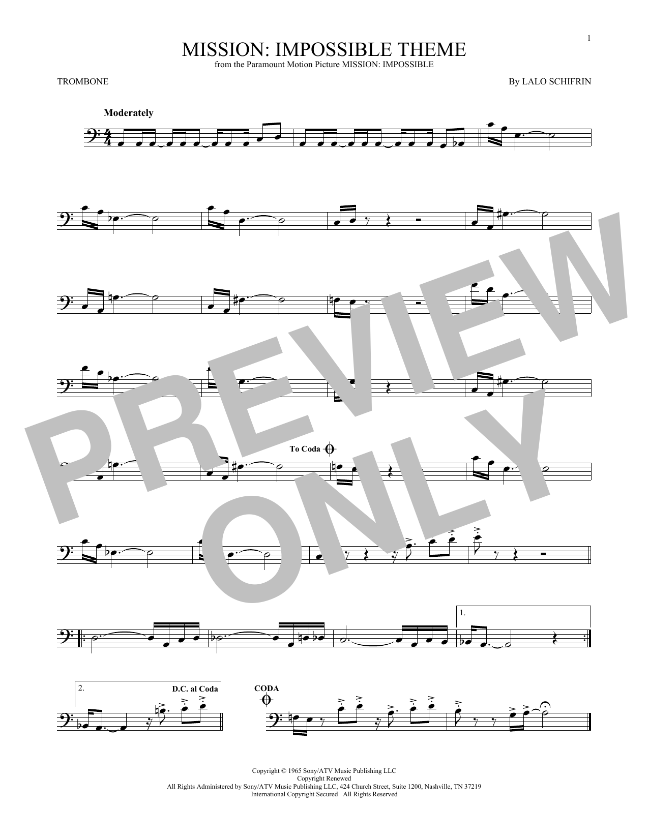 Product gallery: Page 1 of 1 Mission: Impossible Theme, Lalo Schifrin