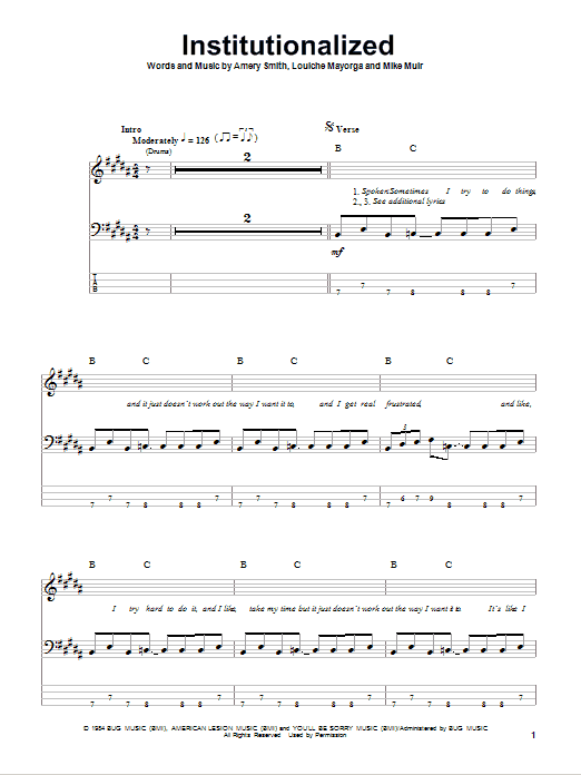 Produktgalerie: Seite 1 von 1 Institutionalized, Suicidal Tendencies, E-Bass