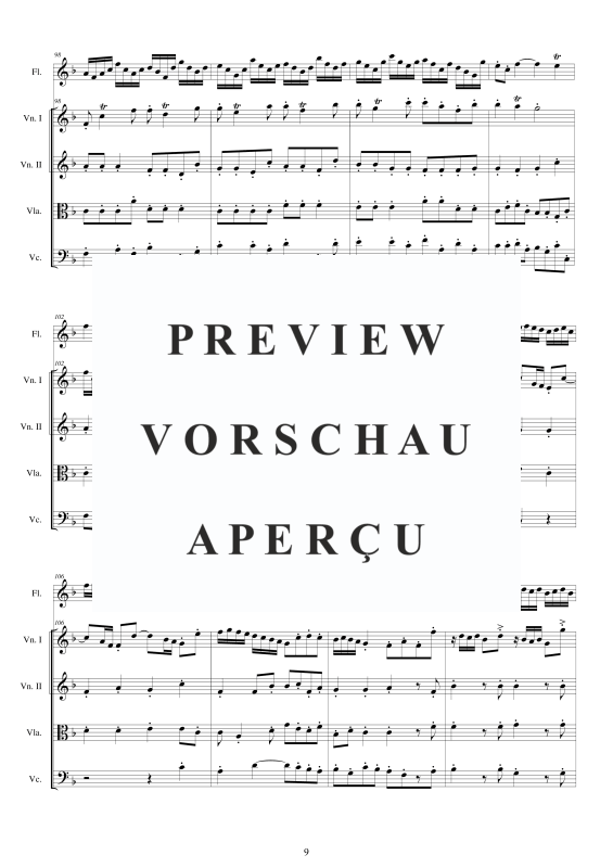 Produktgalerie: Seite 10 von 11 Concerto No.2 to 5 in F major Op.5, , Querflöte Solo und Streicher Ensemble