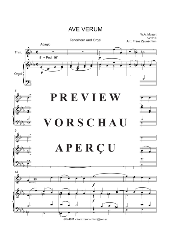 gallery: Ave verum , , (Tenorhorn in B + Orgel)